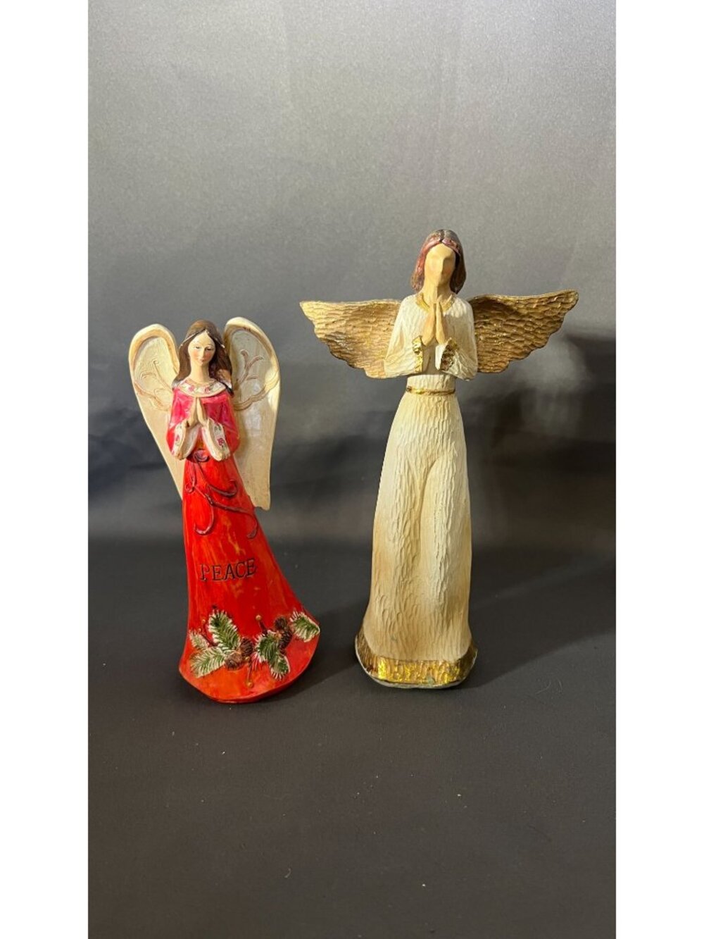 Handcrafted Praying Angel Figurines Set Christmas Decor